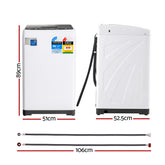 Devanti 6kg Top Load Washing Machine White